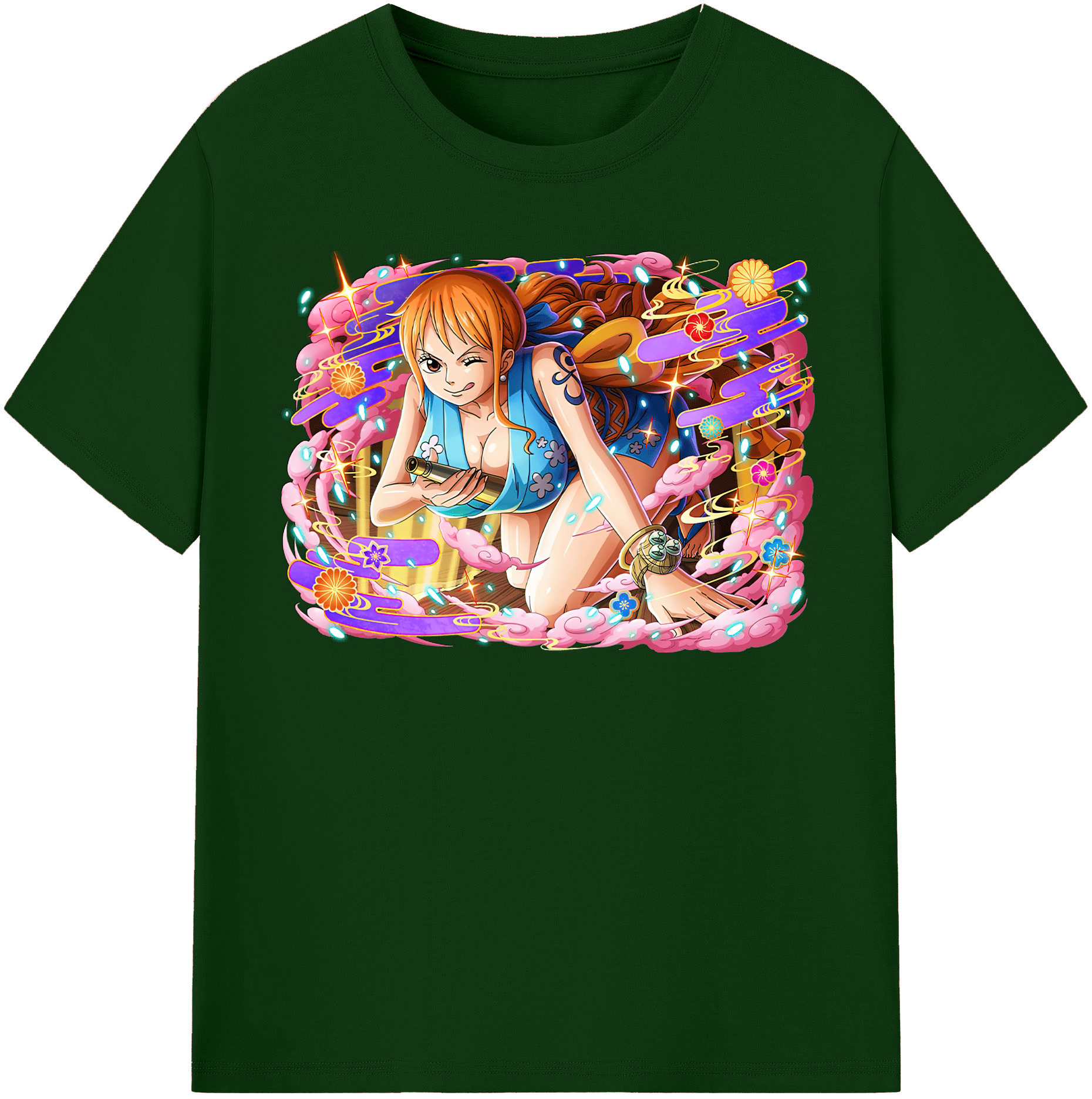 ワンピース ナミ ONE PIECE Nami 綿100％半袖Tシャツ（フロントプリント）